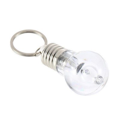 Colored Light Bulb Keychain
