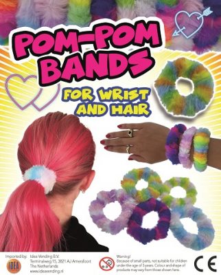 50mm Pom Pom Colored Hairband