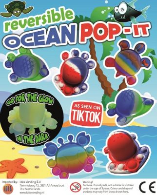 57mm Reversible Ocean Pop It Animals