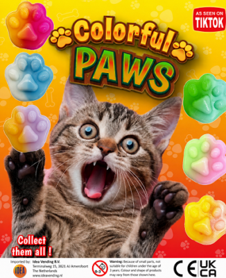 50mm Colorful Paws