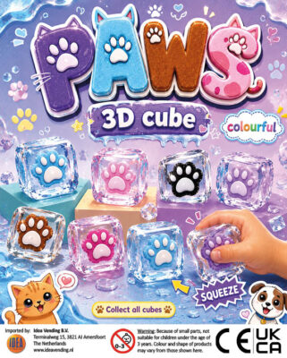 50mm Squishy Paws 3D Cube
